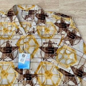 Vintage SOUTHPOLE Button Up Shirt Mens XXL Khaki Dynamic Equipment Worldwide Y2K